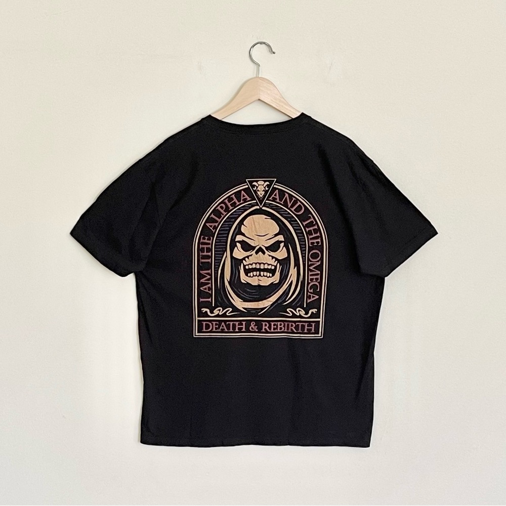 NEW RARE Mattel Masters of the Universe Skeletor Alpha & Omega T Shirt Adult XL